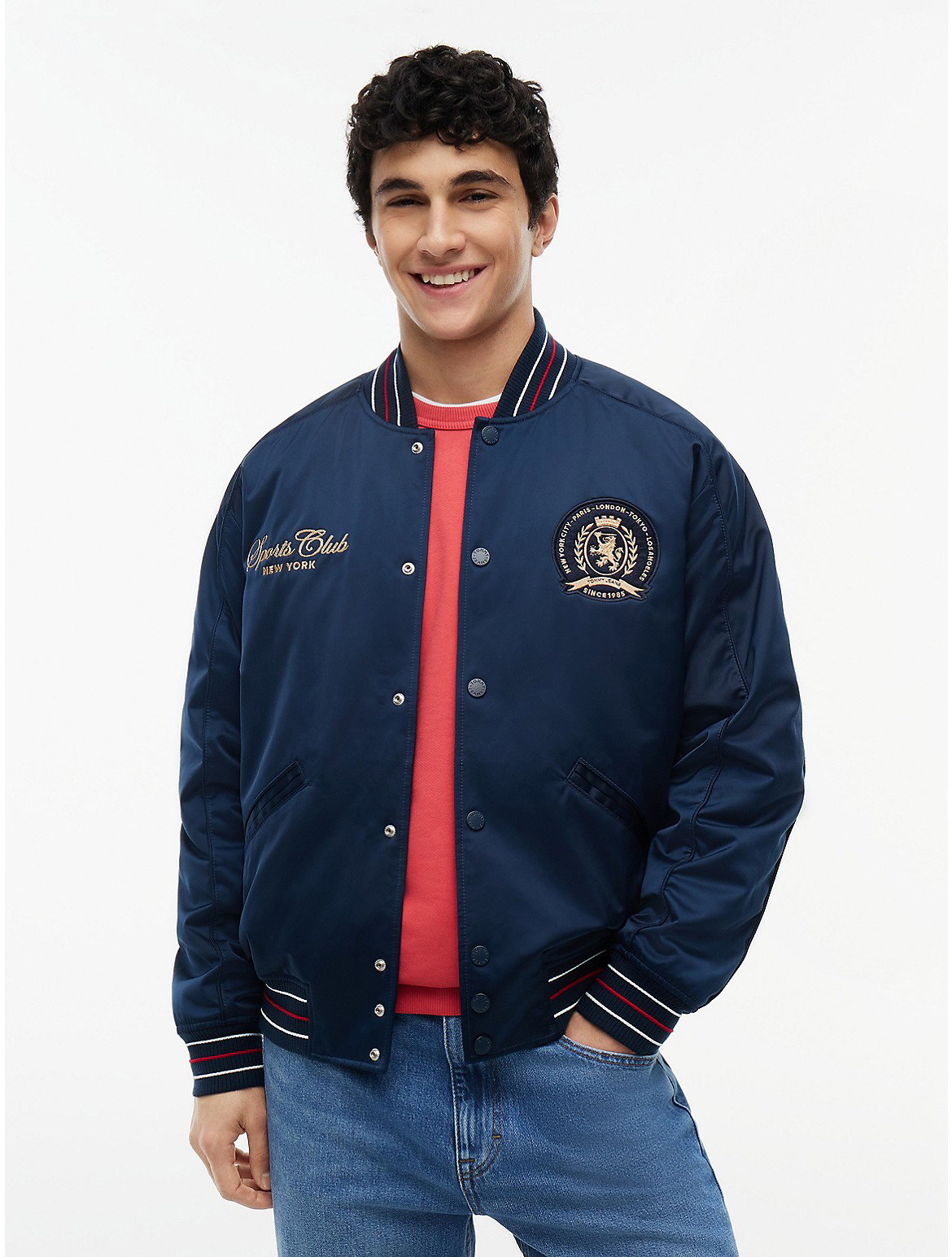 Image of Tommy Jeans Satin Bomber Jacket