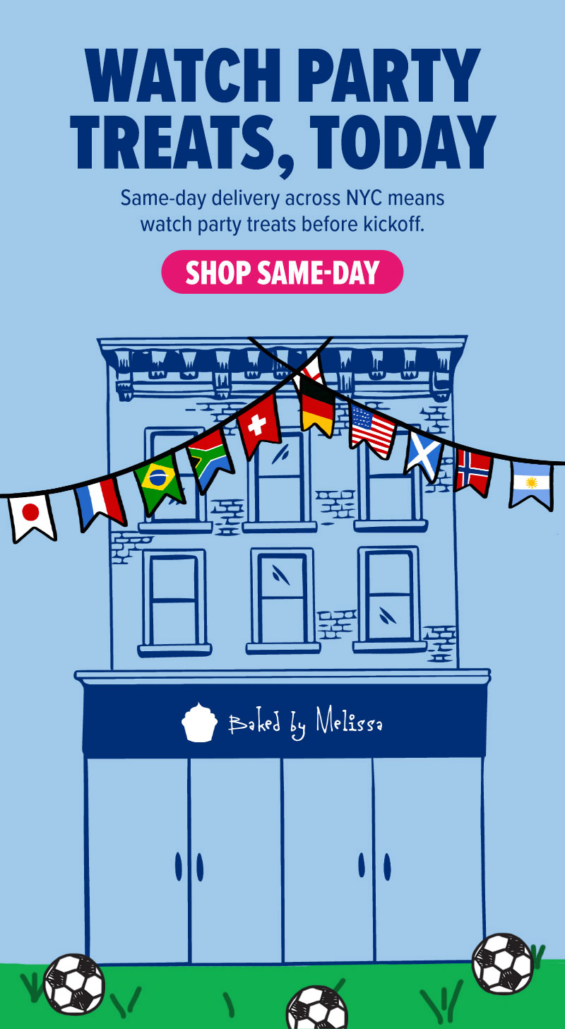 Watch party treats, today! Same-day delivery across NYC means watch party treats before kickoff. Shop same-day!