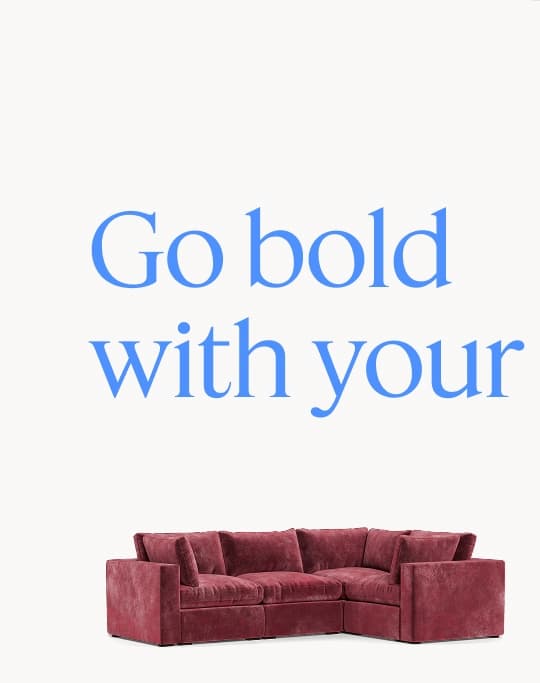 Go bold with your sofa.