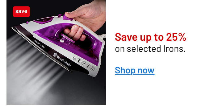Save up to 25% on selected Irons