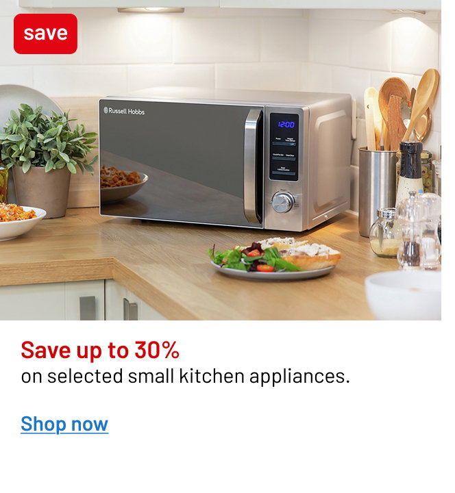 Save up to 30% on selected small kitchen appliances