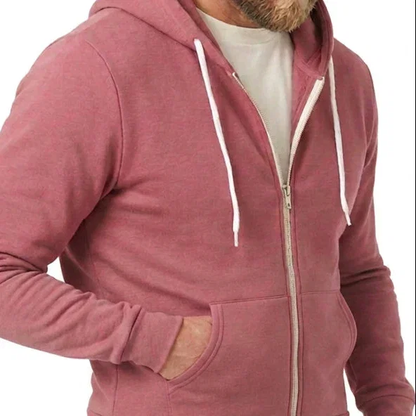 Image of The "Starter" Full Zip 50/50 Hoodie in Red Wine