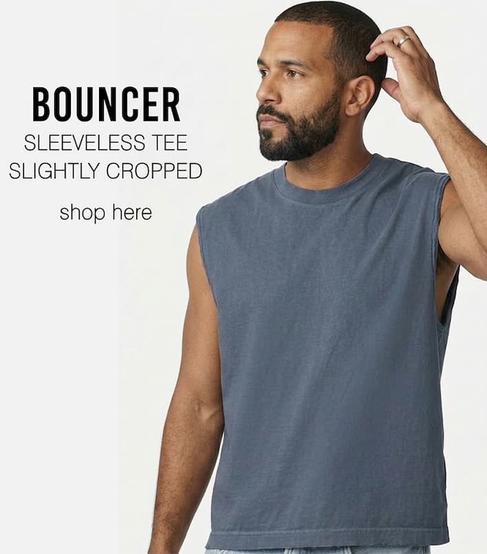 handsome man in a sleeveless tee 