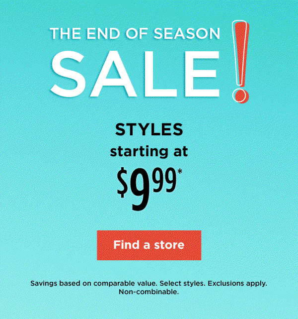 end of season sale