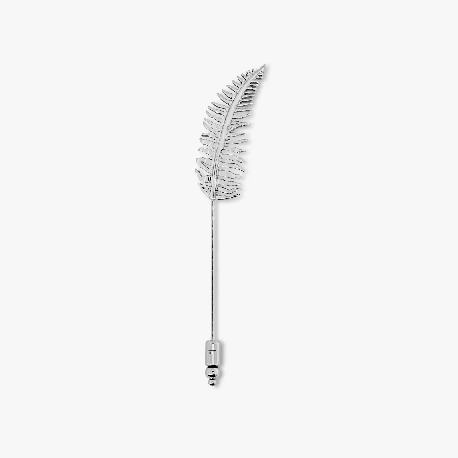 Image of Fern Lapel Pin In Palladium Plated