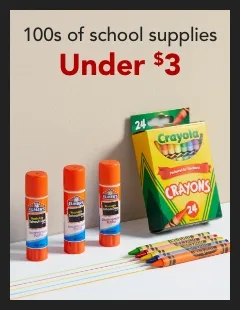 100s of  school supplies under $3