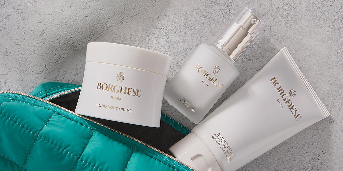 Product shot of our Tono Body Cream Travel Size, Curaforte Moisture Intensifier Travel Size, and Bagno di Vita Travel Size