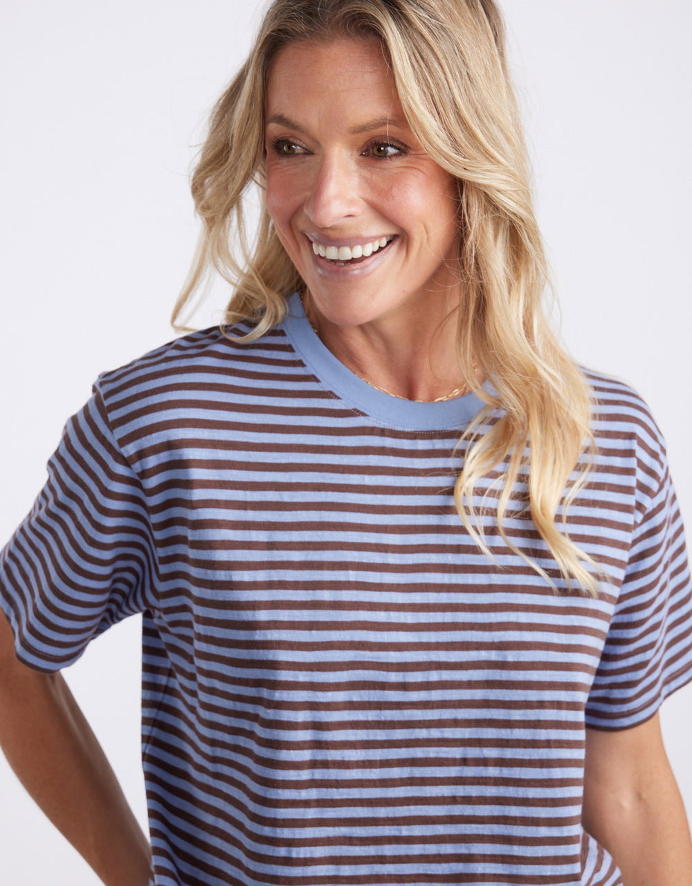 Relaxed Tee Blue/Chocolate
