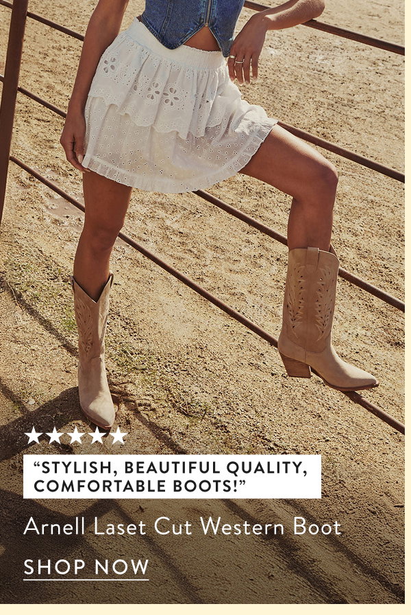 Arnell Laser Cut Western Boot