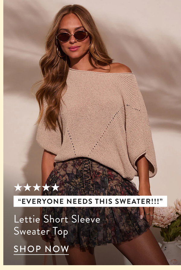 Lettie Short Sleeve Sweater Top