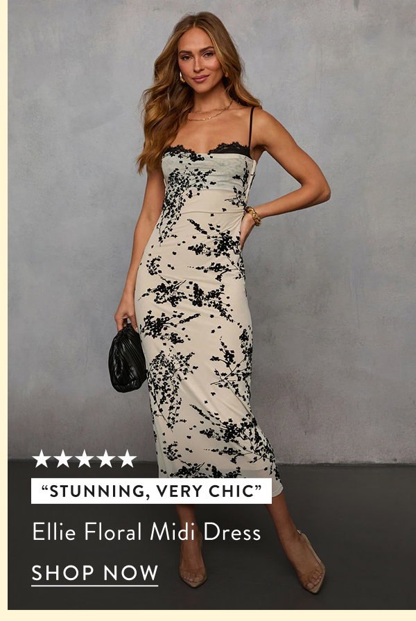 Ellie Floral Midi Dress