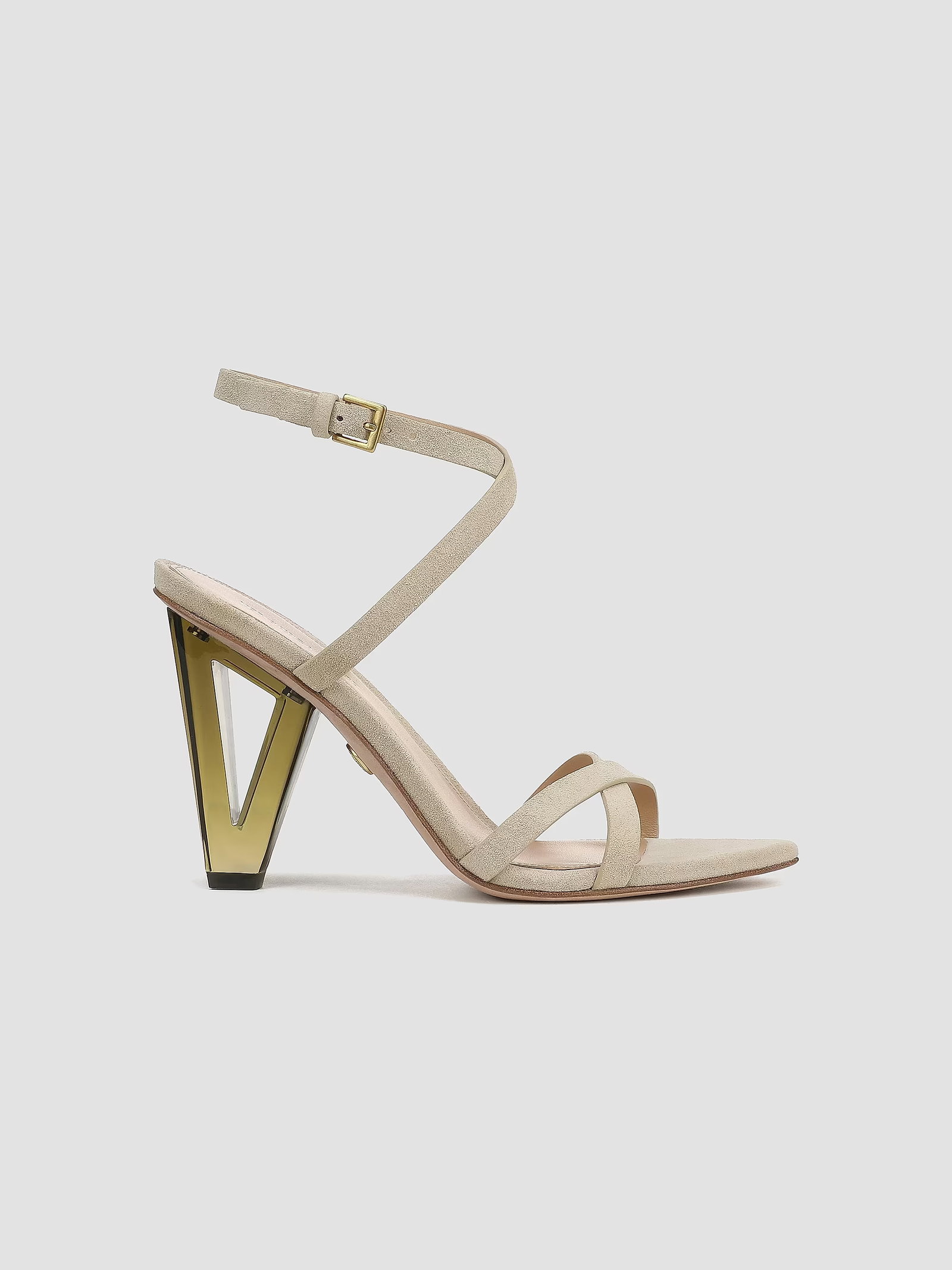 Veronica Beard Lanaya 90MM Suede Sculptural-Heel Sandals