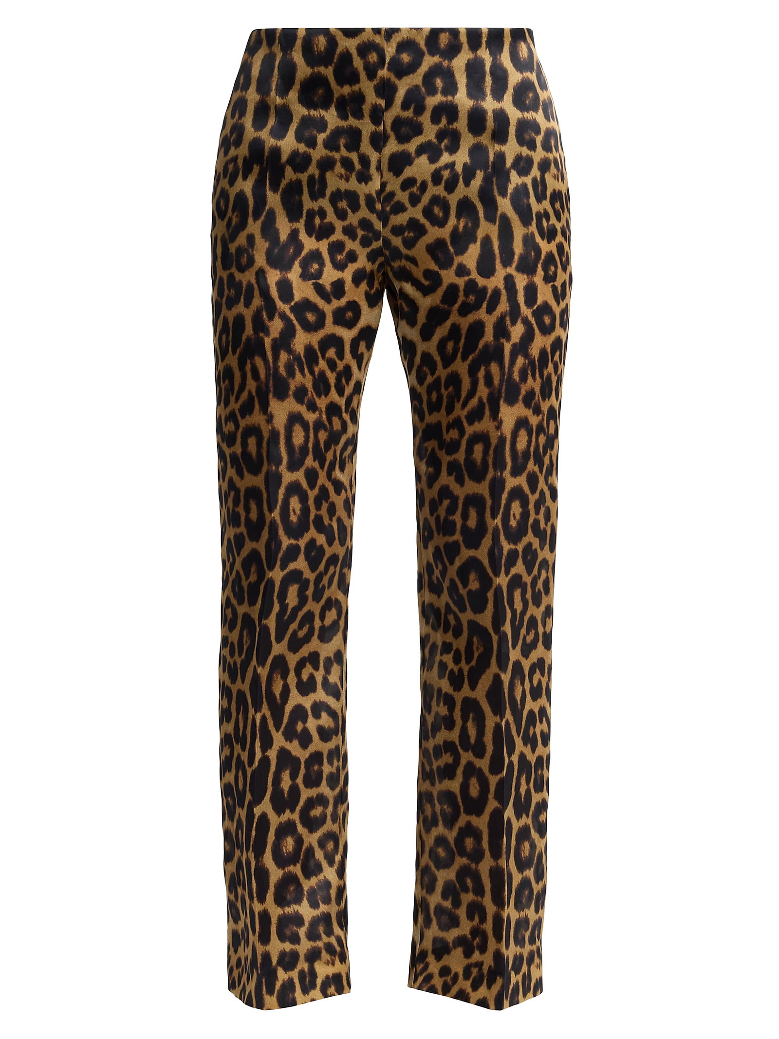 Alberta Ferretti Leopard-Print Silk Trousers