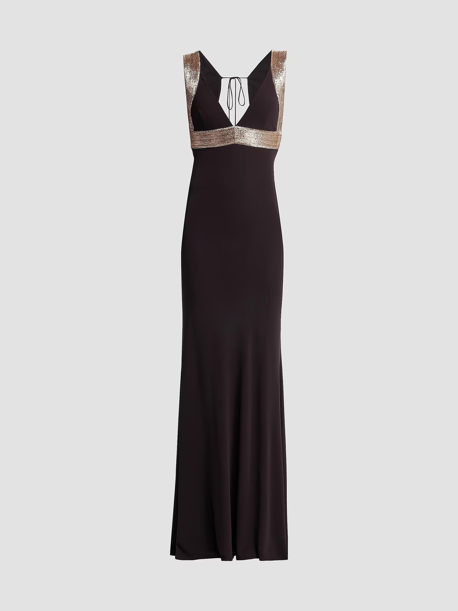 Alberta Ferretti Sequin-Embellished Jersey Empire-Waist Gown