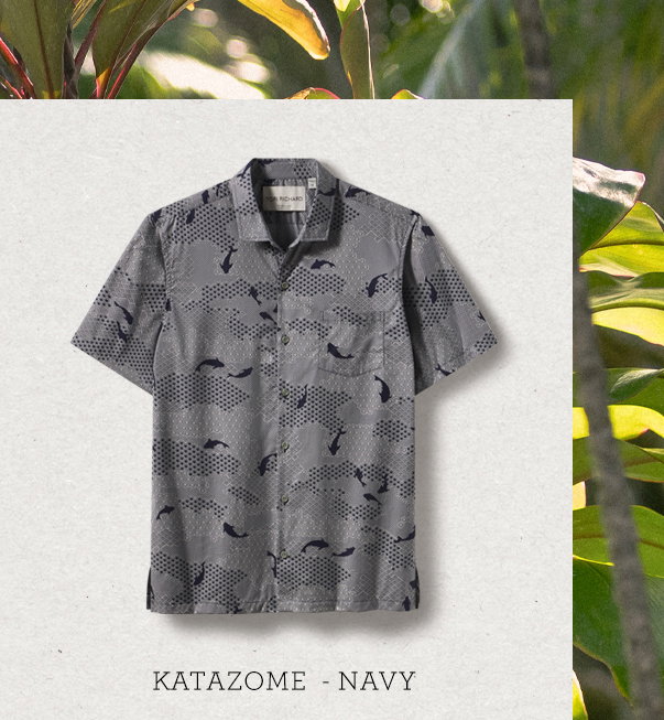 Katazome in Navy