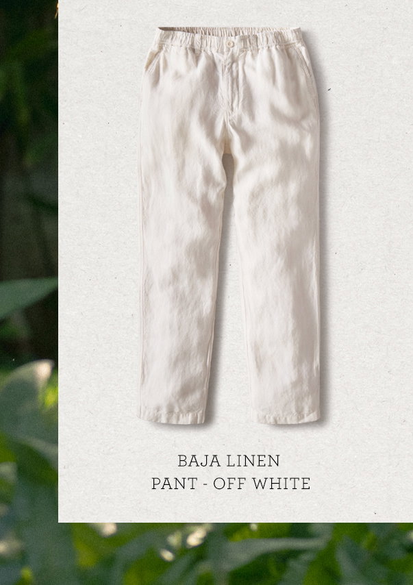 Baja Linen Pant in Off White