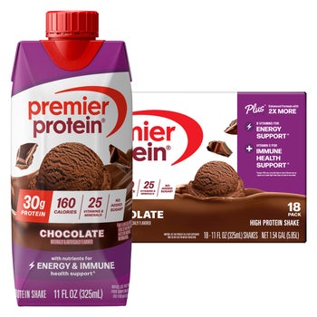 Premier 30g Protein Plus Energy and Immune Support Shakes, 11 fl oz, 18-Pack