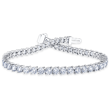 Round Brilliant 6.00 ctw Diamond 14kt White Gold Tennis Bracelet