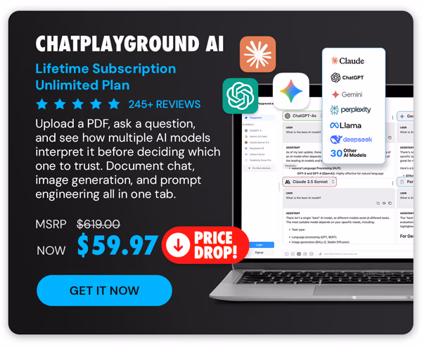 ChatPlayground AI: Lifetime Subscription (Unlimited Plan)