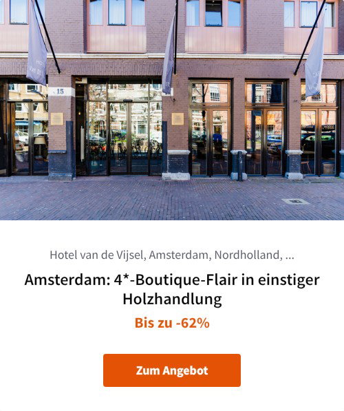 Amsterdam: 4*-Boutique-Flair in einstiger Holzhandlung