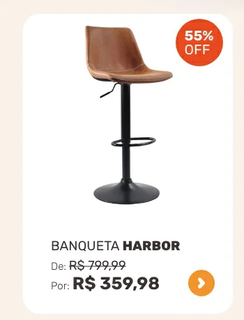 Banqueta Giratória Harbor Marrom