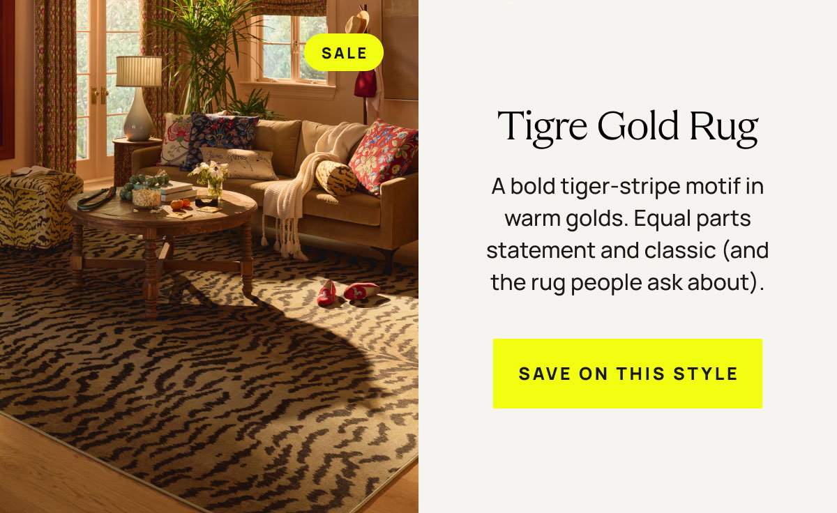 Tigre Gold Rug | Save On This Style 