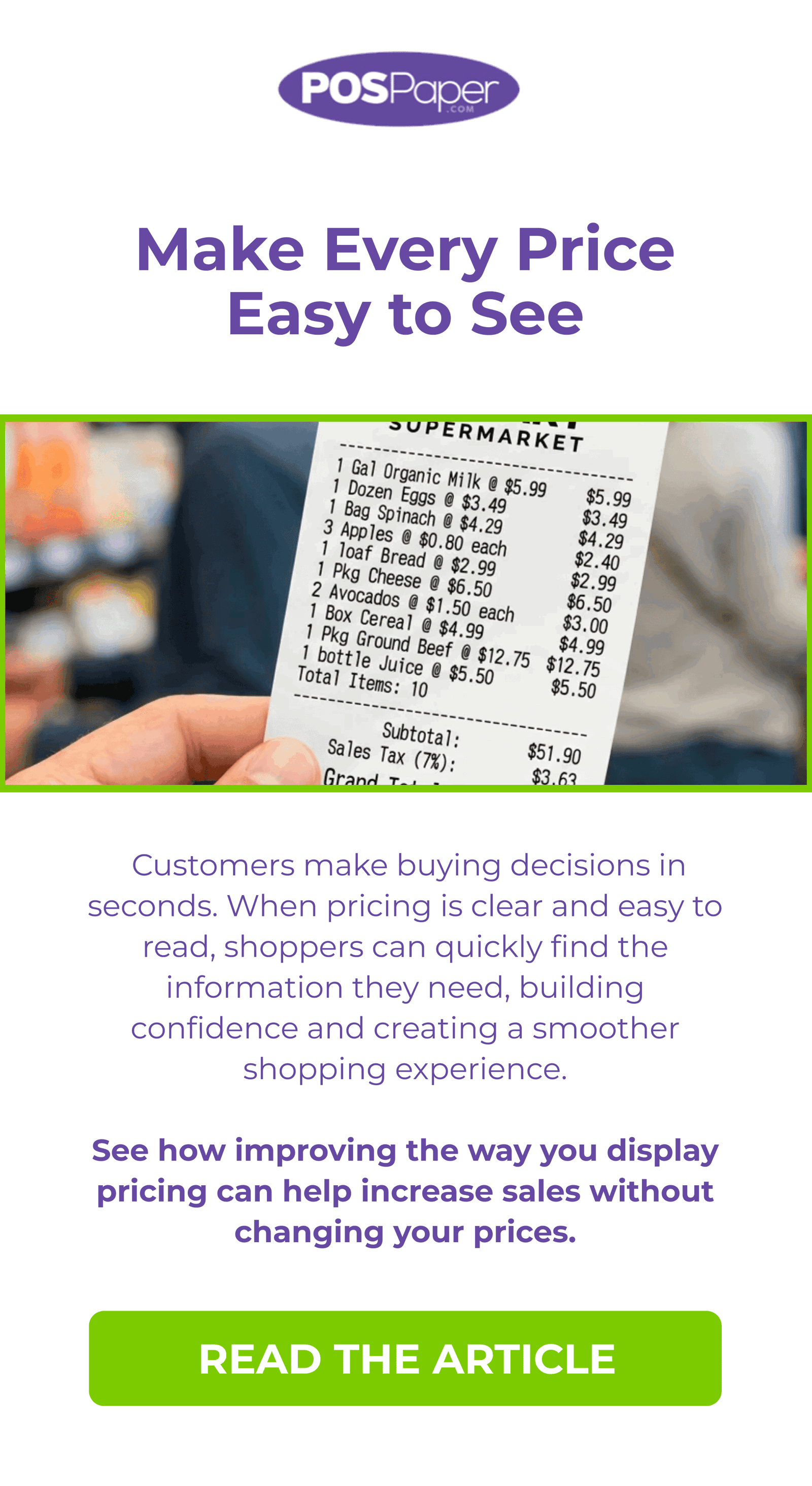 Why Clear Pricing Labels Increase Sales