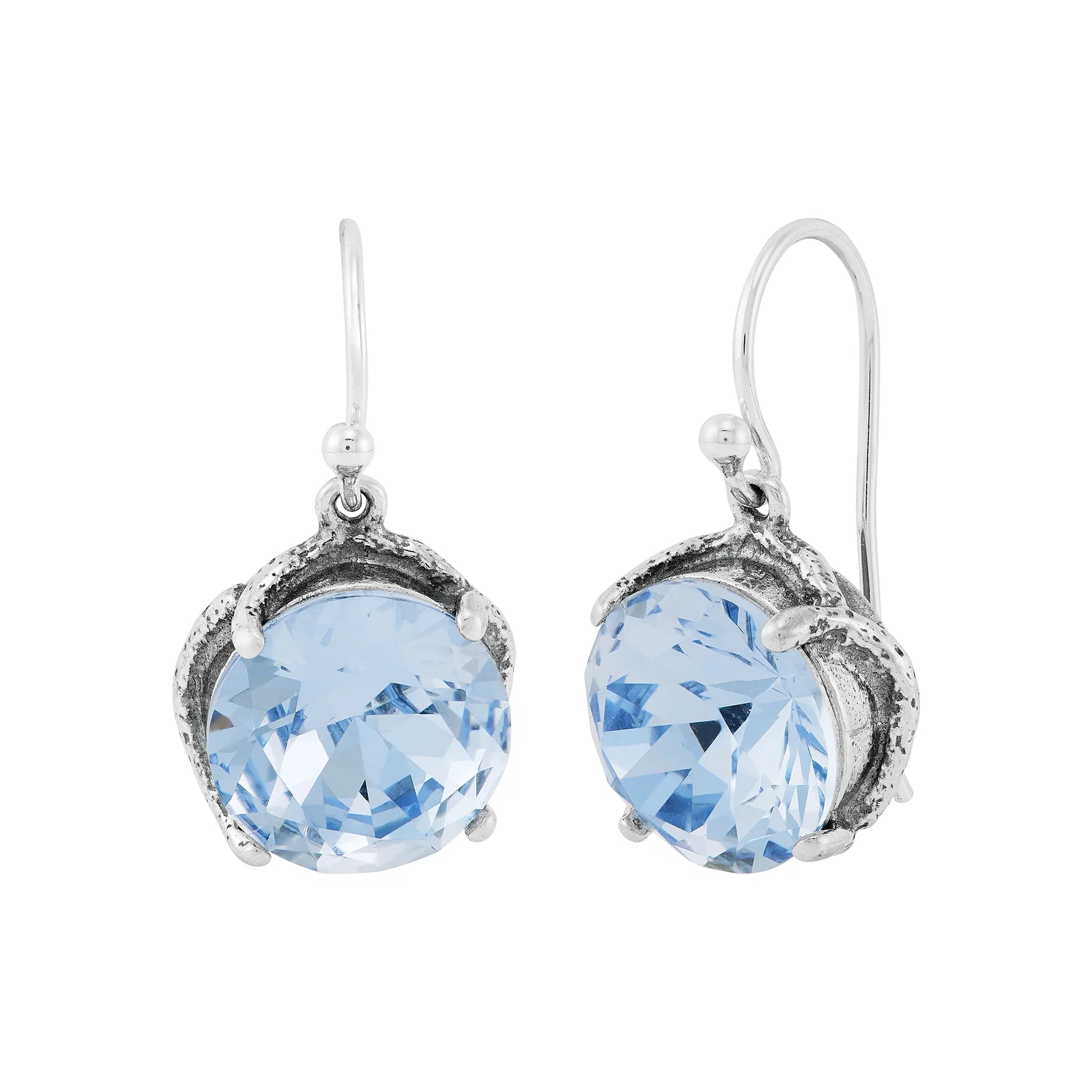 Cooling Whisper Drop Earrings, Blue Crystal