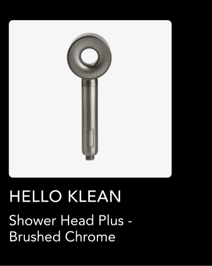 Hello Klean — Shower Head Plus - Brushed Chrome