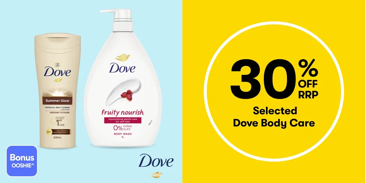 30% OFF RRP Selected Dove Body Care
