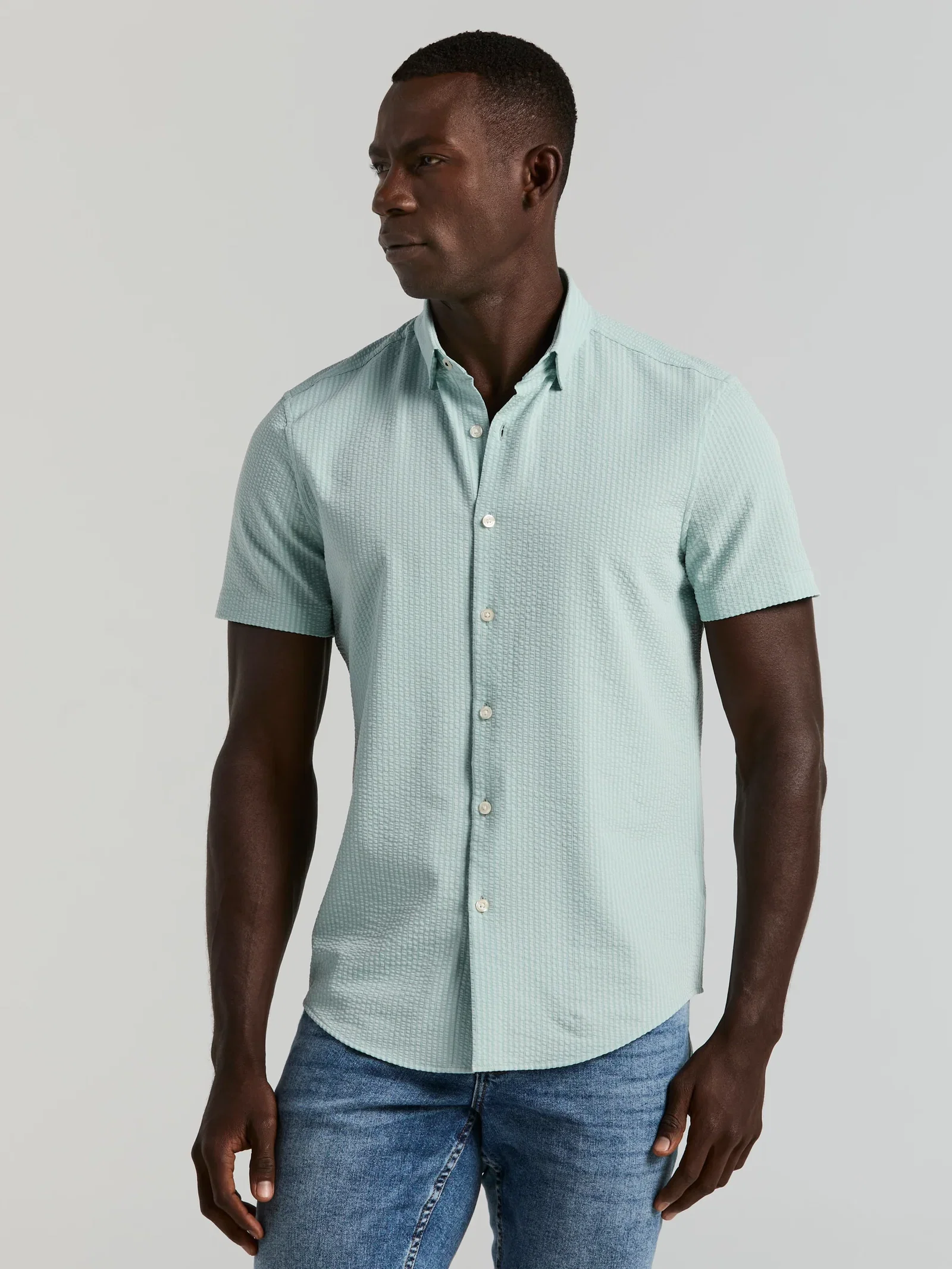 Slim Fit Stretch Seersucker Shirt Slim Fit Stretch Seersucker Shirt