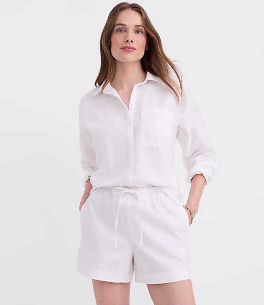 Sawyer Pull On Shorts in Linen Cotton