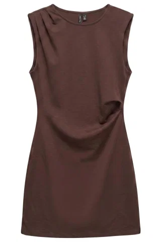 VMSMILLA SL SHORT DRESS JRS EXP 10360703 Cocoa Brown