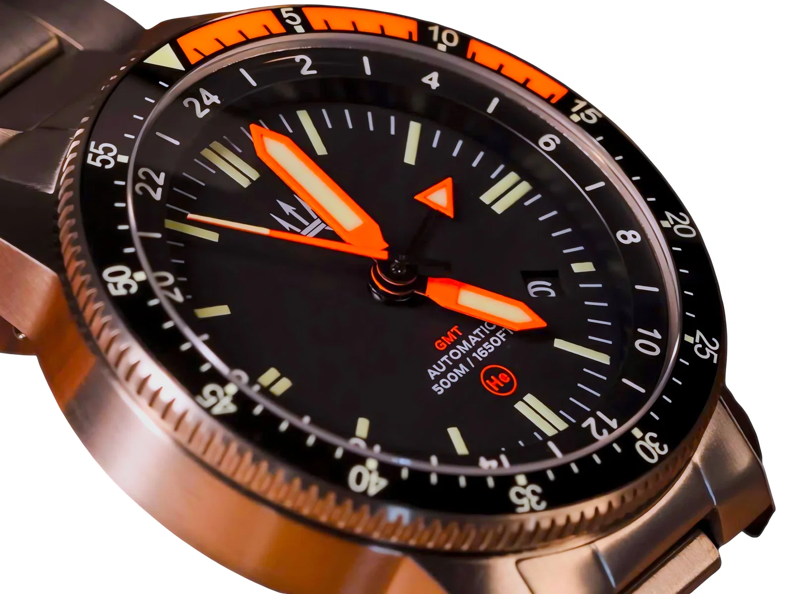500M Alto Mare 42mm 9075 GMT Titanium Automatic Watch by Maratac