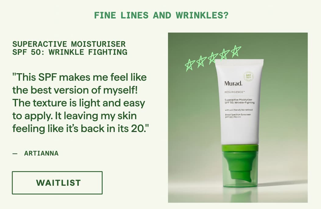Superactive Moisturiser SPF 50: Wrinkle Fighting