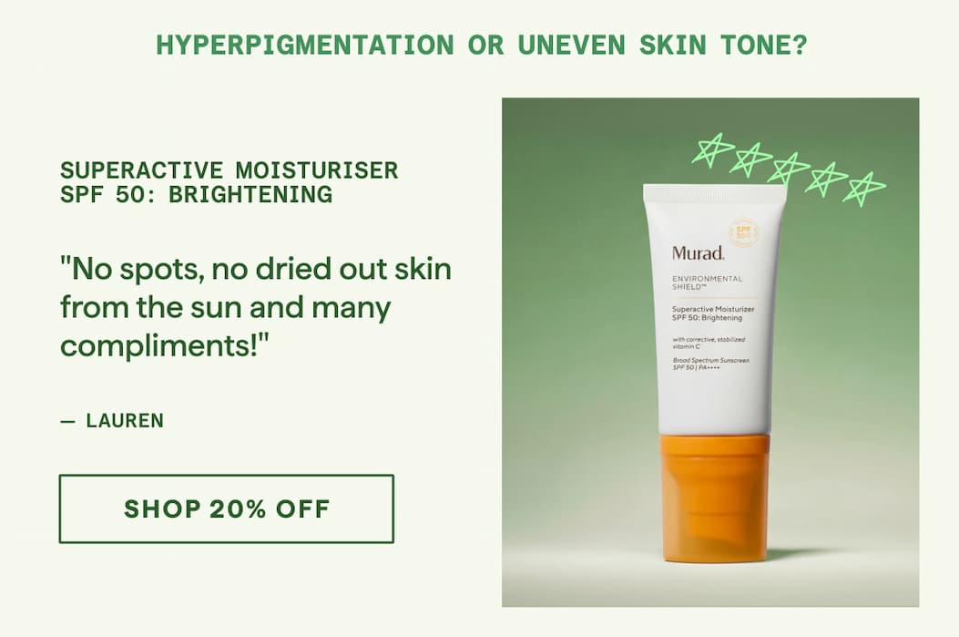 Superactive Moisturiser SPF 50: Brightening