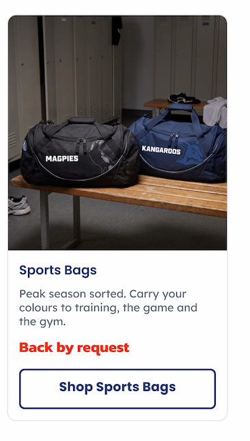 Two AFL Sports Bags Sitting In a Locker Room
