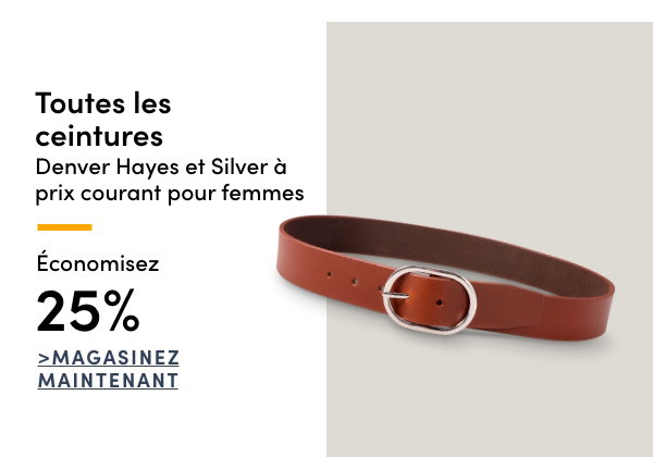 Toutes les ceintures Denver Hayes et Silver à prix courant pour femmes économisez 25%