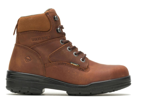 Wolverine - Men's DuraShocks® Slip Resistant 6-inch Work Boot - Dark Brown colorway.