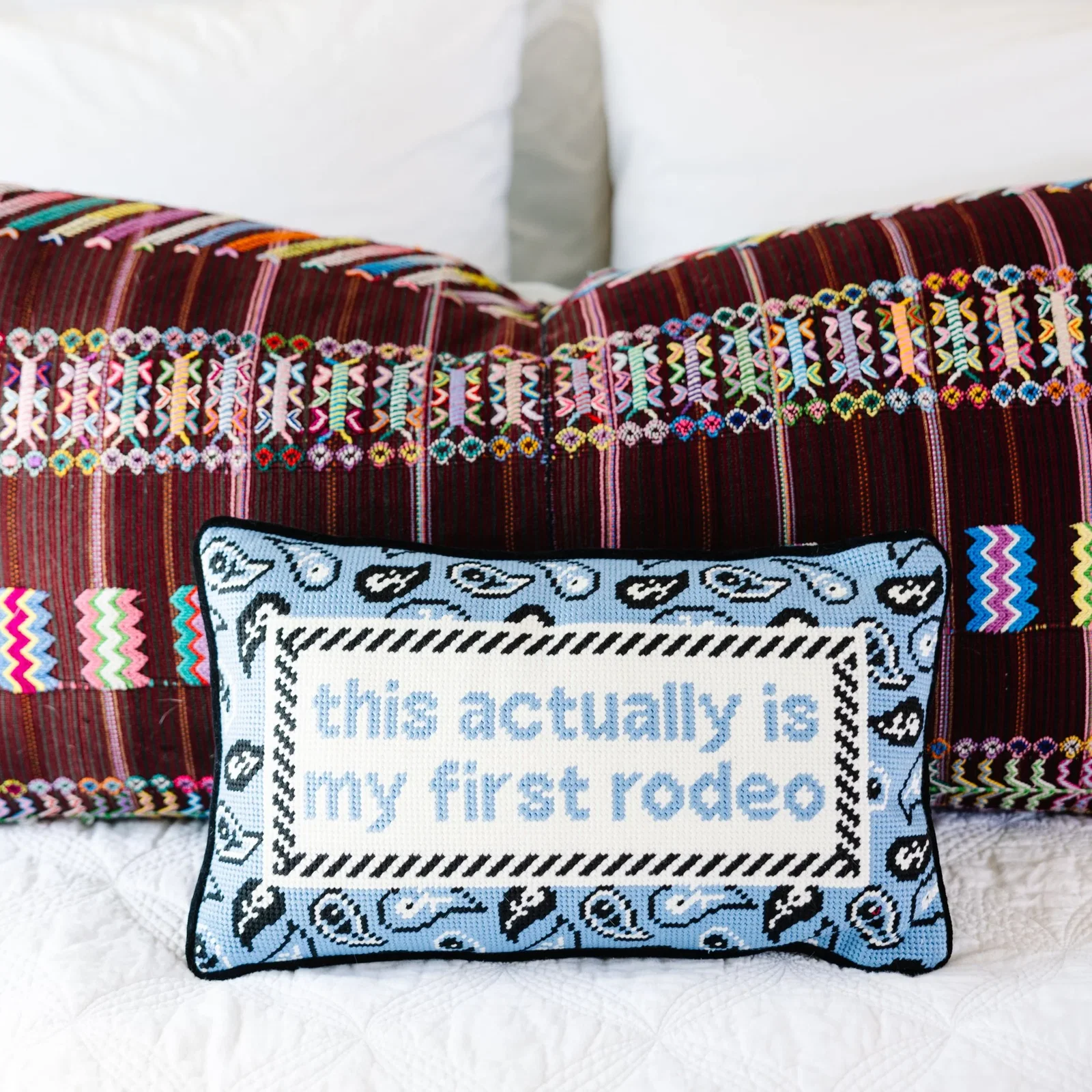 Image of First Rodeo Needlepoint Pillow