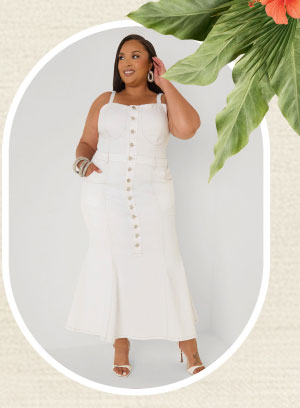 Sweetheart Denim Maxi Dress