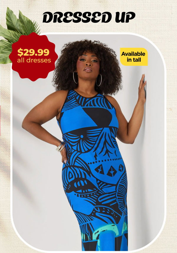 Abstract Maxi Dress