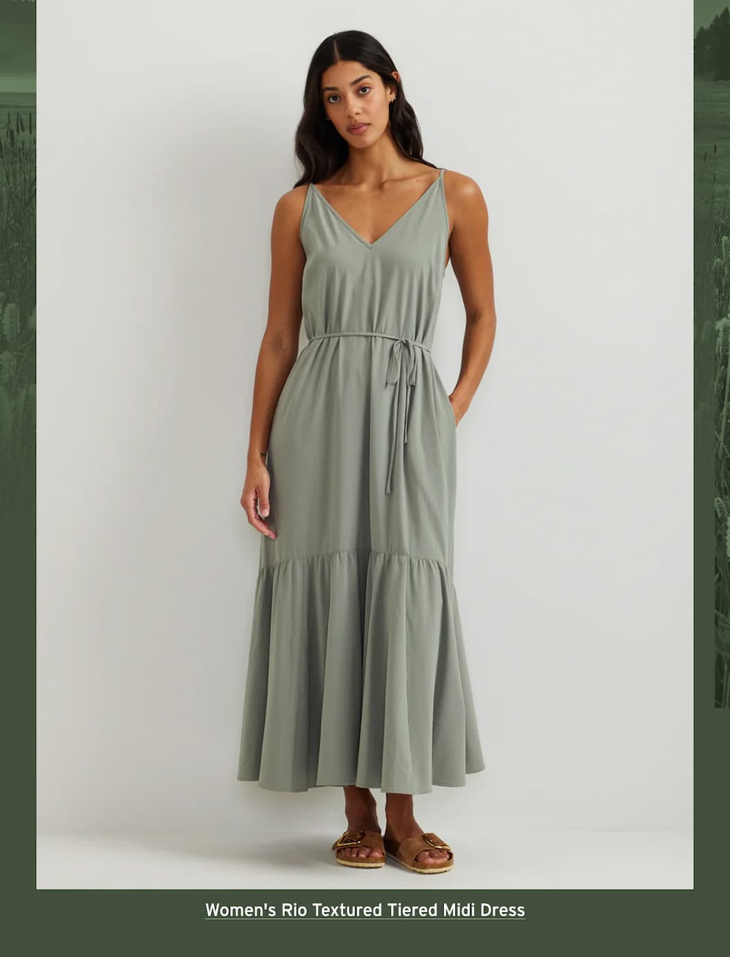 Women's Rio Textured Tiered Midi Dress