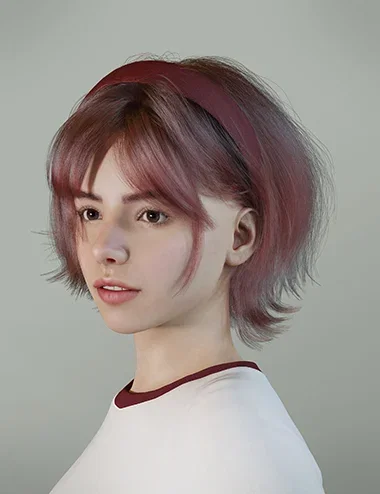 dForce French Fairy Short Hair for Genesis 9