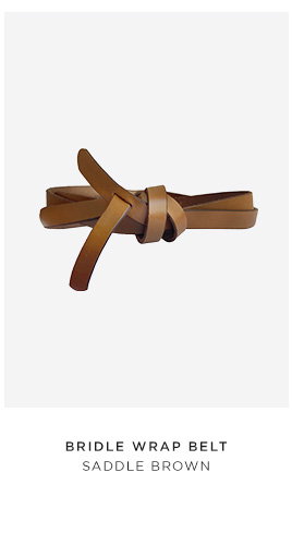 Bridle Wrap Belt in Saddle Brown
