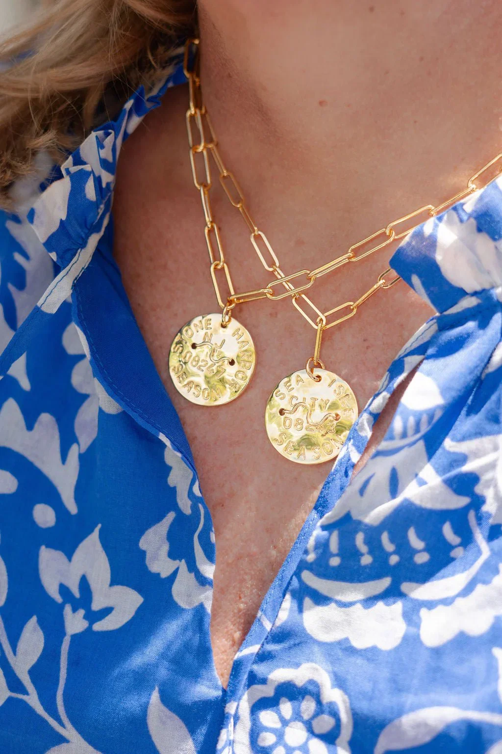 Image of Beach Tag Charm Necklace