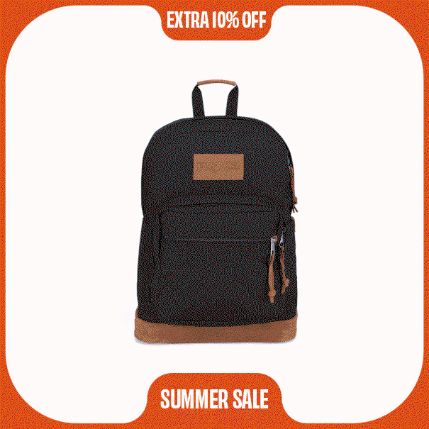 A gif of JanSport sale styles demonstrating functionality and announcing an additional 10% off at checkout