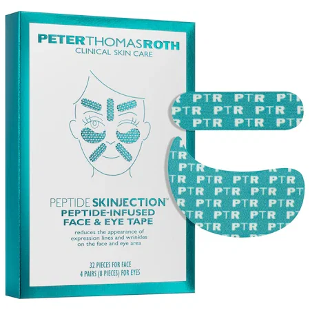 Peptide Skinjection Peptide-Infused Face & Eye Tape for Wrinkles and Aging Skin