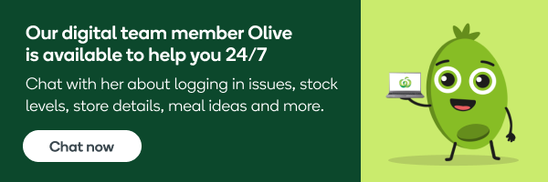 Our digital team member Olive is available to help you 24/7 - Chat now