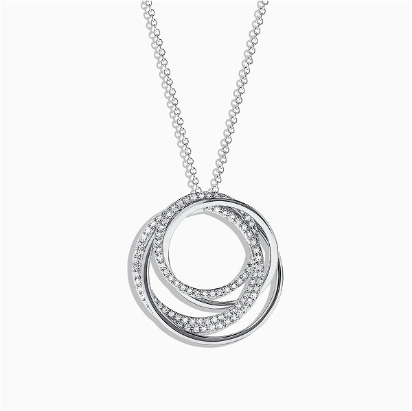 Pave Classica 14K White Gold Diamond Pendant, 0.41 TCW